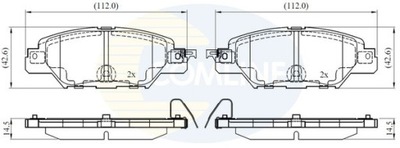 КОЛОДКИ ТОРМОЗНЫЕ COMLINE /ЗАД/ (ODP.GDB2163) MAZDA CX-5 11-