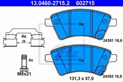 TRINKELĖS STABDŽIŲ - KOMPLEKTAS 13.0460-2715.2 