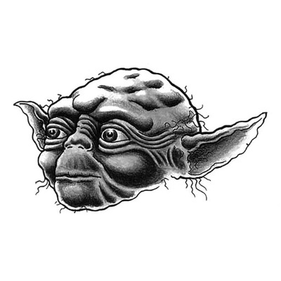 Tatuaż Gwiezdne Wojny Star Wars Yoda DUŻY PL