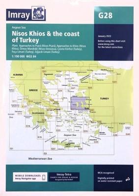 Imray CHART G28: NISOS KHIOS+THE COAST OF TURKEY G