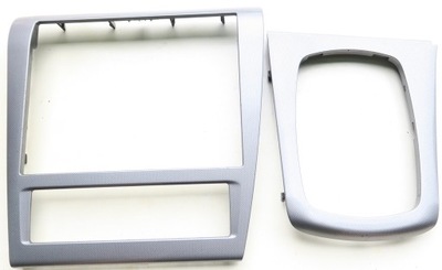 Рамка радіо i передач срібляста skoda octavia 1 lift фото №1