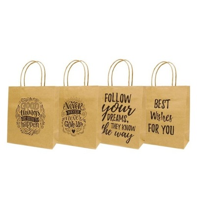 TORBA PREZENTOWA 21X25,5 BROWN CRAFT