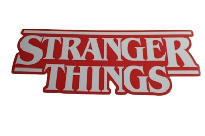 STRANGER THINGS NAKLEJKA STICKER 12 x 4,7 cm