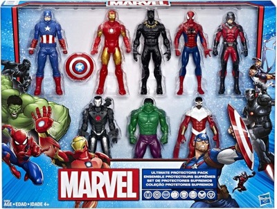 MARVEL AVENGERS ULTIMATE PROTECTION zestaw 8 figurek superbohaterów