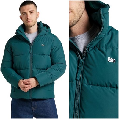 LEE PUFFER JACKET MĘSKA KURTKA ZIMOWA LOGO XL