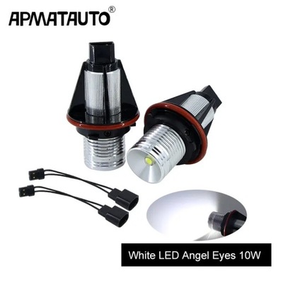 10 EN BLANCO 2 PIEZAS LUZ ANGEL EYES DIOPARA LUMINOSO LED PARA BMEN E39 E5  