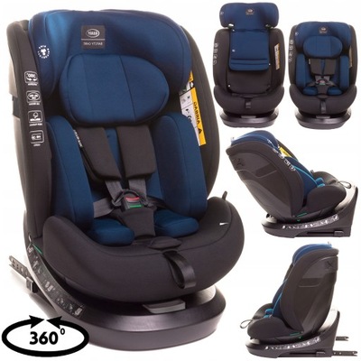 FOTELIK SAMOCHODOWY OBROTOWY SIEDZISKO 360 2w1 i-SIZE ISOFIX 0-36KG 0-150CM