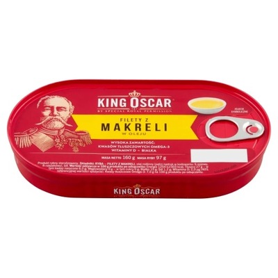 KING OSCAR FILETY Z MAKRELI W OLEJU 160G