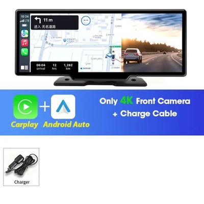 10.26″ DASH CAM REARVIEW CAMERA CARPLAY & ANDROID АВТО 4K DVR VIDEO фото