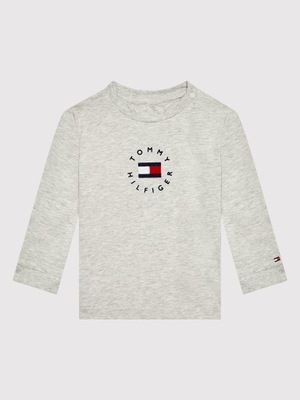 TOMMY HILFIGER SZARA MELANŻOWA KOSZULKA (9-12M)