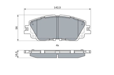 ZAPATAS HAM. TOYOTA P. CAMRY/RAV 4 2,0-2,5 17- 0 986 424 899 BOSCH BOSCH 0  