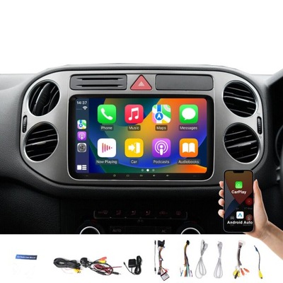 PARA VW TIGUAN 08-16 2DIN RADIO DE AUTOMÓVIL BEZPRZEWODOWE CARPLAY ANDROID AU  