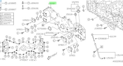 Корпус крышка распределительного вала subaru forester impreza xv 1.6 2.0 2017-2022 фото №1
