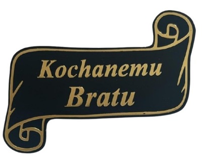 Aplikacja na znicz Kochanemu Bratu złota