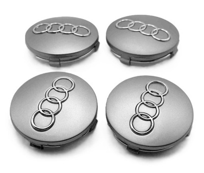 AUDI A3 A4 A5 A6 A8 Q3 TT CUP NUTS KAPSLE ZNACZKI FOR ALUFELG 60MM/58MM  