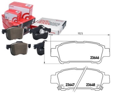 Brembo p 83 056 набор тормозных колодок тормозных, тормоза дисковые фото №1