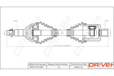 DRIVE+ ПОЛУОСЬ ПРИВОДНАЯ OPEL ASTRA 04-10 P