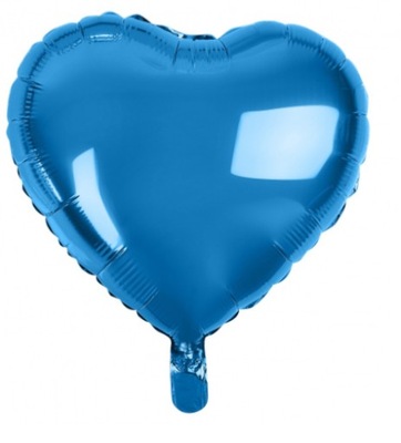 Balon foliowy SERCE niebieskie 46 cm
