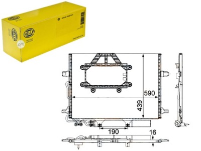 Конденсатор радиатор кондиционера hella n9280 35130 фото №1