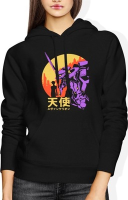 DAMSKA BLUZA Z KAPTUREM NEON GENESIS EVANGELION XL BLUZKA DRESOWA NADRUK