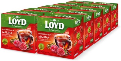 10x LOYD Rozgrzewająca Malina z cynamonem herbata