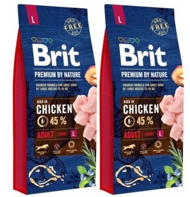 BRIT Premium By Nature Adult Large L 2x 15kg