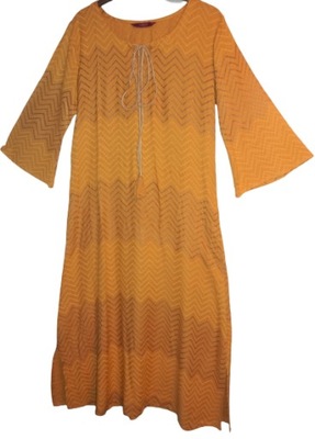 Sukienka indyjska Libas M zwiewna żółta