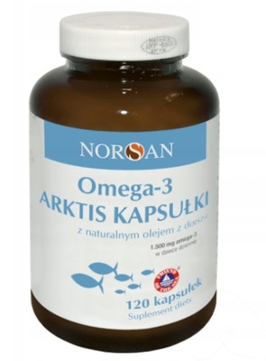 Omega-3 ARKTIS prírodný olej z tresky NORSAN 120k