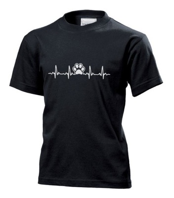 Koszulka dziecięca Linia życia EKG zwierzęta M