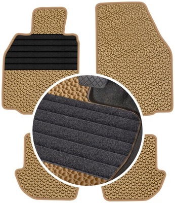 PORSCHE 911 977 2004-2011 ALFOMBRILLAS GOMA PARA COCHE EVA COLOR BEIGE  