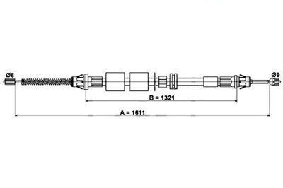 ATE CABLE FRENOS DE MANO FORD MONDEO I MONDEO II  