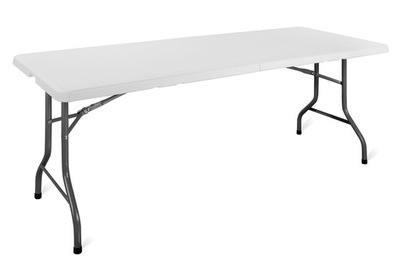Składany stół eventowy cateringowy E180 (180x75 cm) - biały