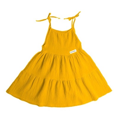 Sukienka dziewczęca muślinowa na ramiączkach 116 (