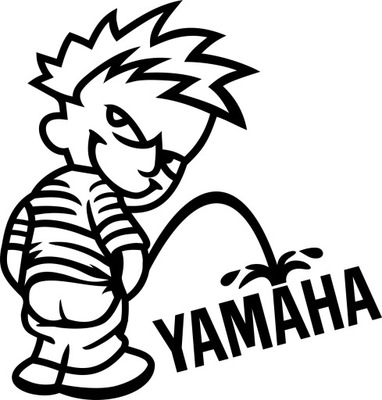 Naklejka Leje na wszystko Yamaha 12x12cm