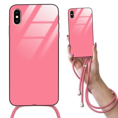 ETUI CROSSGLAM RÓŻOWY do IPHONE XS MAX Case Smycz