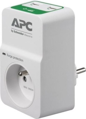 Gniazdko przeciwprzepięciowe APC Essential PM1WU2-FR| 2x USB