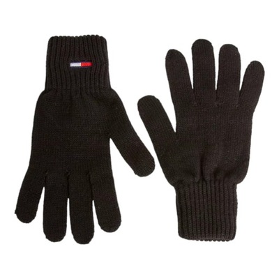 TOMMY HILFIGER RĘKAWICZKI MĘSKIE TJM FLAG GLOVES CZARNE