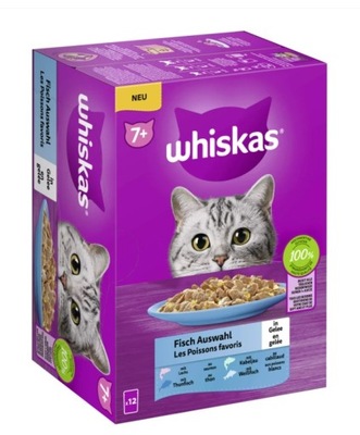 Whiskas 7+ SENIOR smaki rybne w galaretce 12x85g