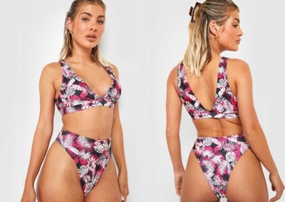 BOOHOO WZORZYSTY DÓŁ OD BIKINI L