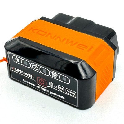 ІНТЕРФЕЙС KONNWEI KW906 ОРАНЖЕВА ELM327 OBD2 BLUETOOTH 5.0 ANDROID IOS