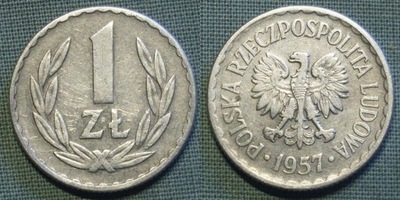 1 zł złoty 1957 ładna