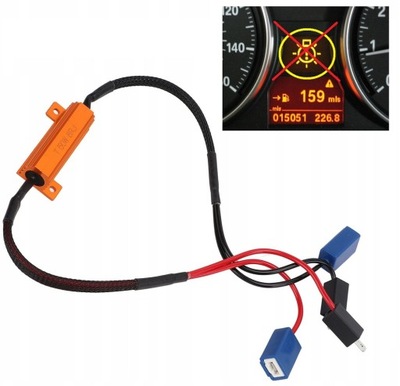 Перетворювач резистор лампочка led h1 h3 фото №1