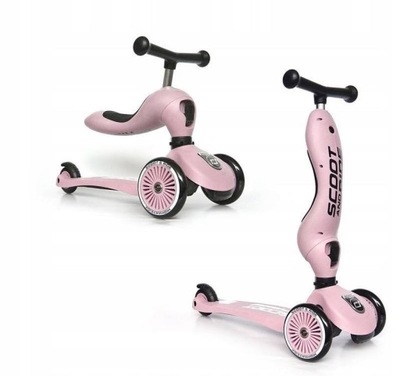 SCOOTANDRIDE HULAJNOGA HIGHWAYKICK 2w1 ROSE 1-5LAT