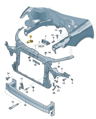 Держатель трубы mocowany w панель передний audi a1 aso оригинал фото №1