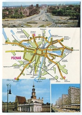 POZNAŃ :: mapka - planik miasta + 3 widoki