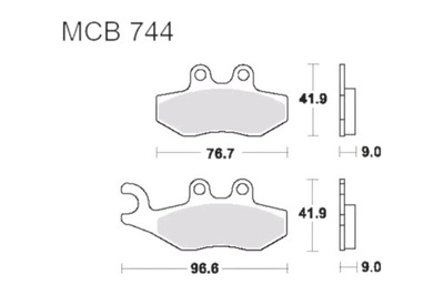 КОЛОДКИ ТОРМОЗНЫЕ TRW LUCAS MCB 744 EC