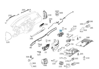 GLOVEBOX MERCEDES-BENZ CL W216 A21668012509051  