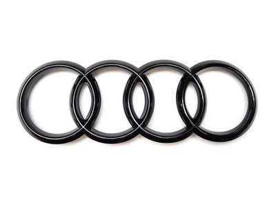 Emblemat Znaczek Logo Grill Przód Czarny Audi OE