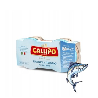 Callipo Tonno Naturale - tuńczyk w sosie własnym 2x80g