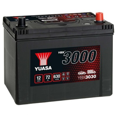 АКУМУЛЯТОР YUASA 12V 72AH 630A P+ YBX3030